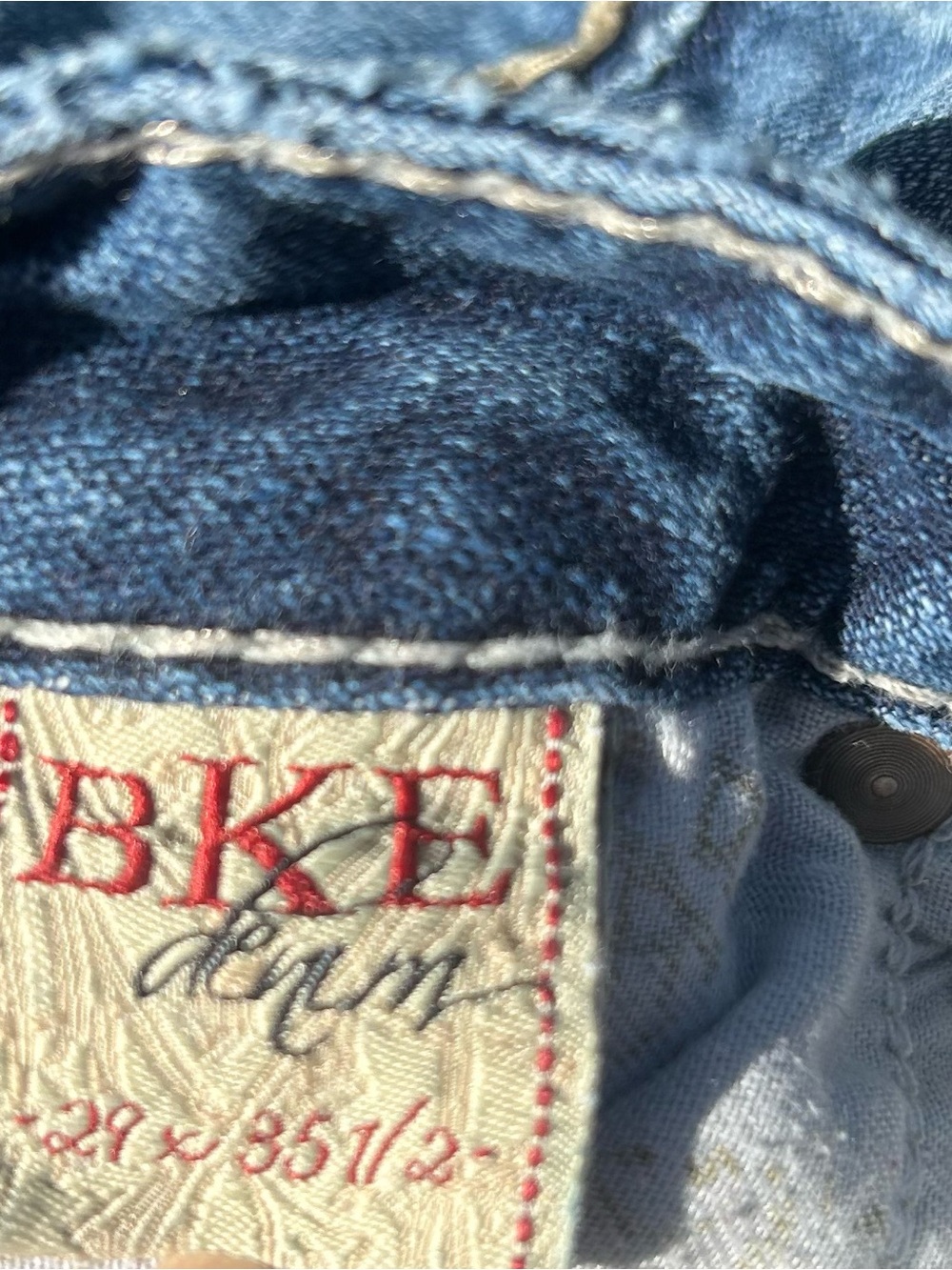 BKE Light Blue Bootcut Jeans with Embroidered Back Pockets - Picture 7 of 9